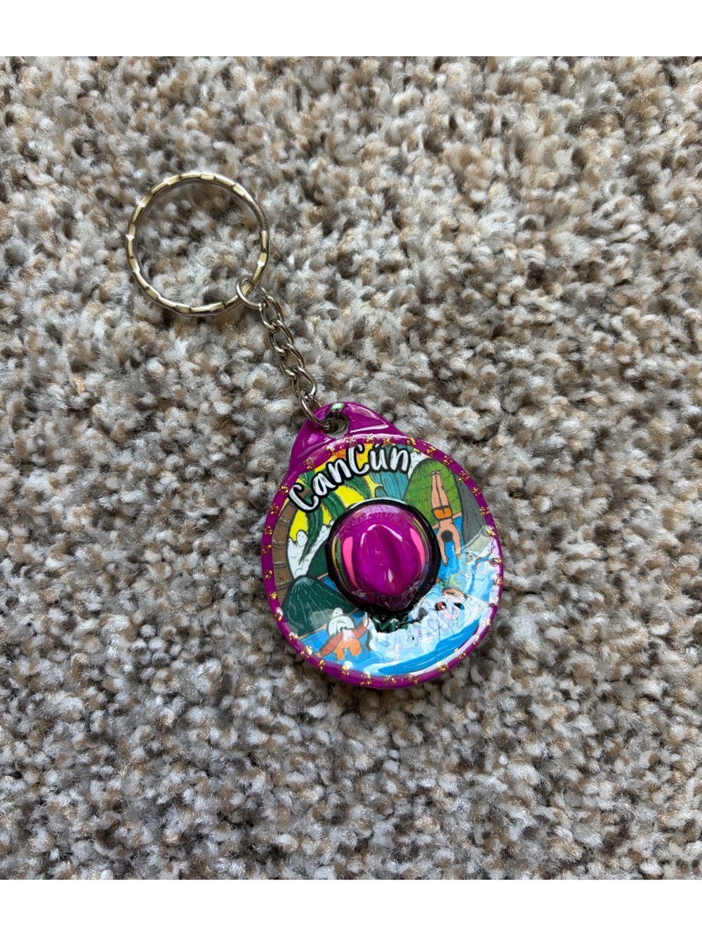 Cancun Hat Keychain